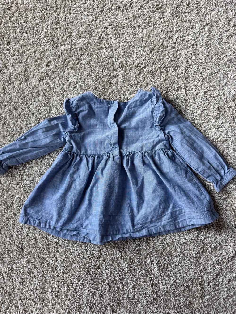 Baby Girl 18 Month Clothing bundle Pink Floral & Chambray Toddler Outfit Set